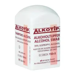 Alkotip Alcohol swabs in a Dispenser 
