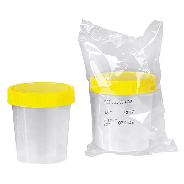 Urine beaker with screw-cap Sterile 