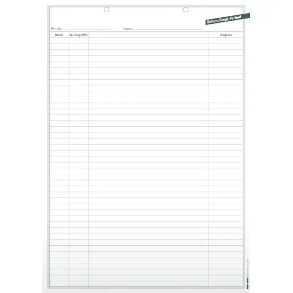 Insert Page for The Course of Treatment Insert page, wood-free paper, white
