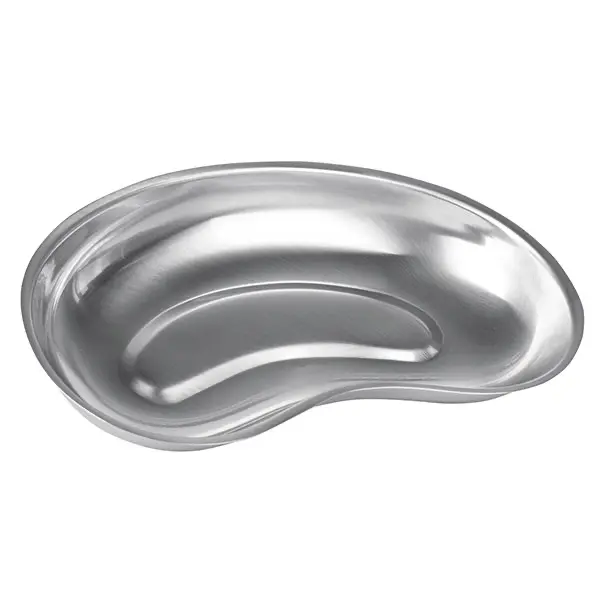 universal tray, stainless steel, kidney shape 