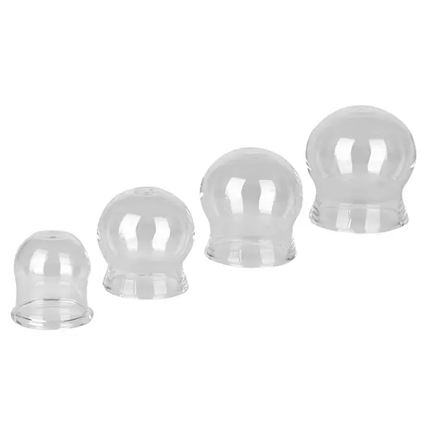 glass cups without rubber vacuum bulb 3,5 cm