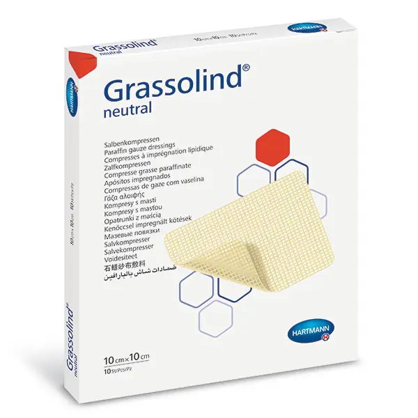 Grassolind neutral Hartmann Clinic pack | 5 x 5 cm | 12 x 50 pcs.