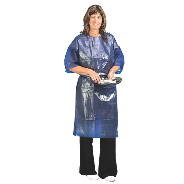 Mediware disposable visitor gown PP blue 