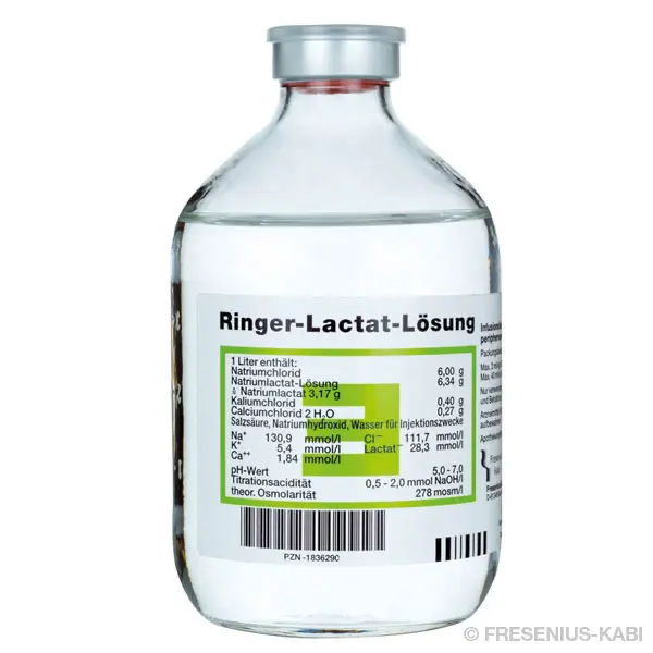 Ringer’s lactate solution* Fresenius 500 ml, plastic bottle