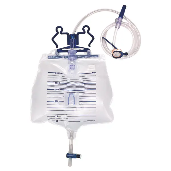 DCT Urine bag system 2 litre - sterile 120 cm tube, incl. 1 pair sterile gloves | 2000 ml