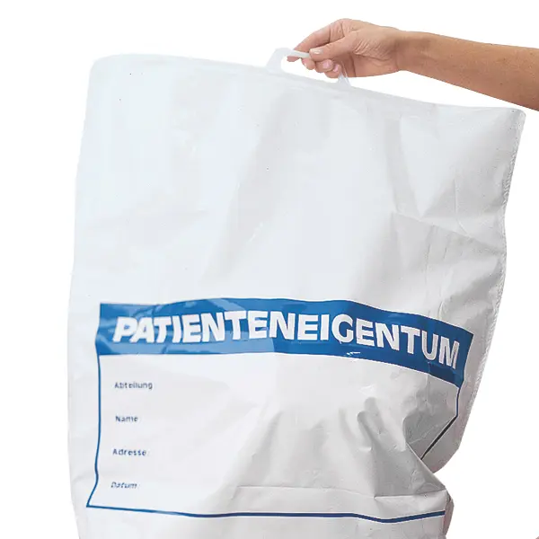 Carry bags for patient belongings 