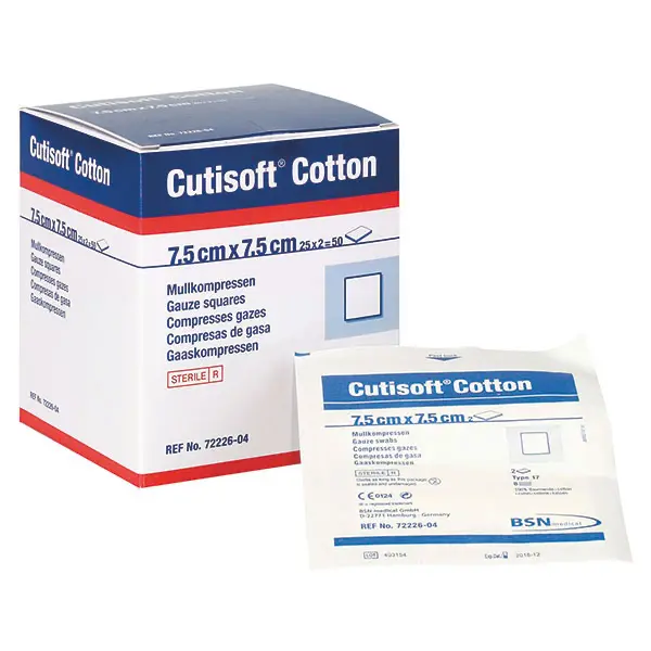 Cutisoft Cotton compresses, sterile BSN 