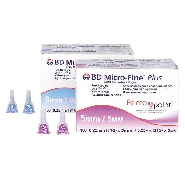 BD Micro-Fine plus Pentapoint pen needles > value pack 5 mm  | 0,25 mm | 31 G
