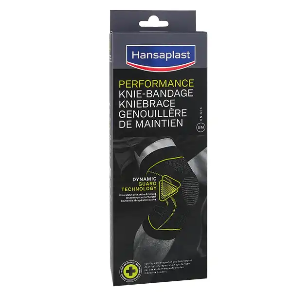 Hansaplast Sport Knie-Bandage BDF L | 42,5 - 48,5 cm oberhalb Knie / 35,0 - 41,0 cm unterhalb Knie | grün | 12 Stück