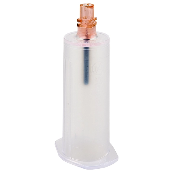 BD Vacutainer® Pre-Attached Halter mit Luer-Ansatzstück Blood Transfer Device, weiblicher Luer, transparent weiß.