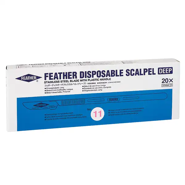 Feather disposable scalpels long 